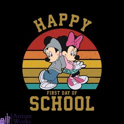 happy first day of school mickey and minnie svg digital files