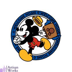 welcome home svg mickey disney school svg digital cricut file