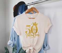 50th birthday shirt, glitter 1973 shirt, 50th birthday gift for women, 50th birthday gift for men, 50th birthday friend,