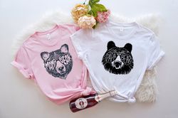 papa mama bear shirt, pregnancy announcement tee, couple matching set, couple shirts, papa bear tees, mama bear shirt, b