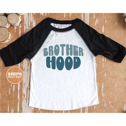 brother hood toddler shirt - retro boys kids pregnancy announcement shirt - sibling natural toddler & youth tee 5411