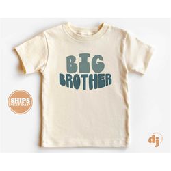 big brother toddler shirt -pregnancy announcement retro kids shirt - sibling natural infant, toddler & youth tee 5409