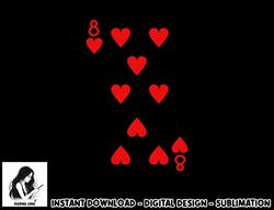 eight of hearts deck of cards playing cards halloween poker png, sublimation copy