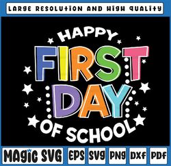 happy first day of school teacher svg, love teachers svg, back to school png, digital download