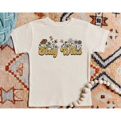 toddler t-shirt - wild child kids retro tshirt - retro natural infant, toddler & youth tee 5324