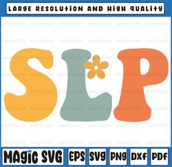 slp retro groovy vintage svg, happy first day of school svg, back to school png, digital download