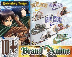 10 nike anime embroidery bundle, anime embroidery bundle designs, embroidery patterns bundle, machine embroidery bundle,