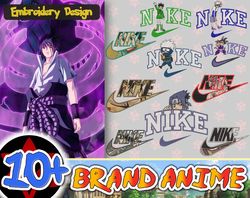 10 nike anime embroidery bundle, anime embroidery bundle designs, embroidery patterns bundle, machine embroidery bundle,