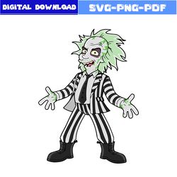 funny beetlejuice svg, horror movie svg, horror character svg, halloween svg, cartoon svg, png pdf file