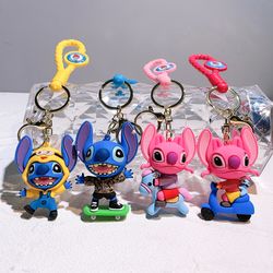 novelty disney angel stitch keychain disney lilo & stitch accessories bulk wholesale phone bag ornament jewelry