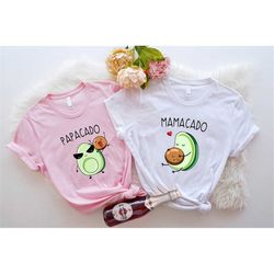 mamacado and papacado shirts, baby announcement shirt, baby reveal shirt, new mom shirt, new dad shirt, dad to be shirt,