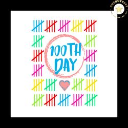 100 days smarter counting tally marks 100th day of school svg, back to school svg