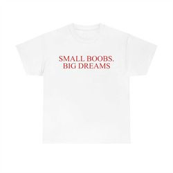 small boobs. big dreams t-shirt, funny meme tee