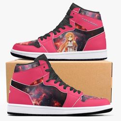 sword art online asuna jd1 shoes, sakata gintoki gintama jordan 1 shoes