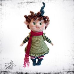 crochet  patterns miss elfi (miss rubi add-on) amigurumi doll crochet pattern downloadable pdf, english