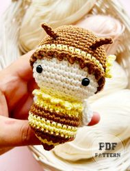 BEE PATTERNSINTERMEDIATEKEYCHAIN PATTERNS Little Keychain Bee Crochet Free Amigurumi Pattern