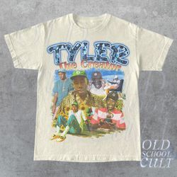 vintage 90s bootleg style unisex t-shirt , retro graphic tee , tyler the creator vintage t-shirt , brown oversized shirt