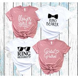 petal patrol shirt, ring security shirt, flower girl shirt, ring bearer shirt,  petal patrol shirt, wedding rehearsal sh