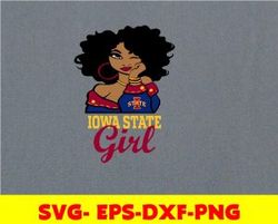 iowa state girl, svg, png, eps, dxf, ncaa teams