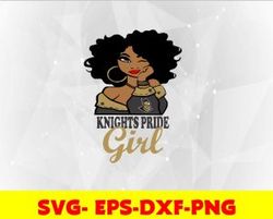 knights pride girl, svg, png, eps, dxf, ncaa teams