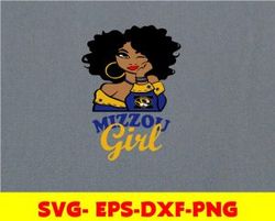 mizzou girl, svg, png, eps, dxf, ncaa teams