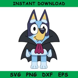 bluey vampire halloween svg, bluey halloween svg, bluey svg, cartoon svg, png dxf eps file