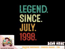 25 years old legend since july 1998 25th birthday png, sublimation copy