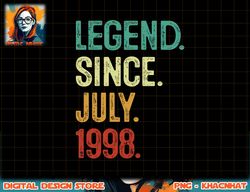 25 years old legend since july 1998 25th birthday png, sublimation copy