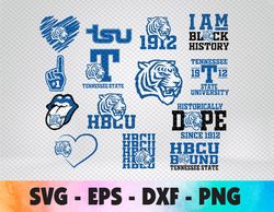 Tennessee State Univesity Artwork HBCU Collection, SVG, PNG, EPS, DXF