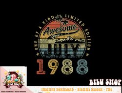 35 year old awesome since july 1988 35th birthday png, sublimation copy