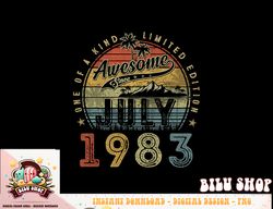 40 year old awesome since july 1983 40th birthday png, sublimation copy