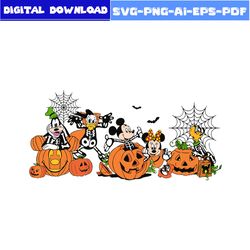 mickey and friends svg, pumpkin svg, mickey mouse svg, halloween svg, disney svg, png eps digital file
