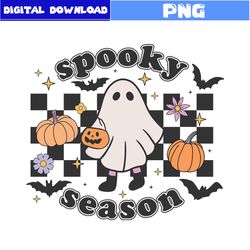 Spooky Season Png, Ghost Png, Bat Png, Retro Halloween Png, Halloween Png, Cartoon Png, Png Digital File