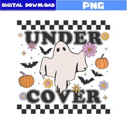 under cover png, ghost png, bat png, retro halloween png, halloween png, cartoon png, png digital file