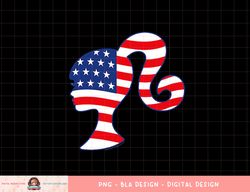 barbie - americana flag silhouette png, sublimation copy