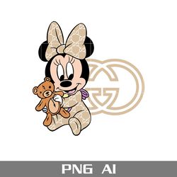 baby minnie gucci png, gucci logo png, minne mosue png, disney gucci png, ai digital file