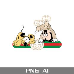 mickey mouse and pluto gucci png, gucci logo png, mickey mouse and pluto png, disney gucci png, digital ai file