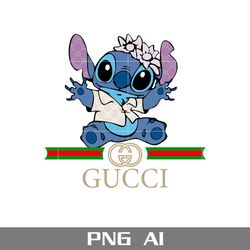 stitch gucci png, gucci logo png, stitch wreath png, gucci brand png, fashion brand png, ai digital file