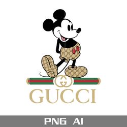 mickey gucci logo png, disney gucci png, gucci logo png, mickey fashion brand png, ai digital file