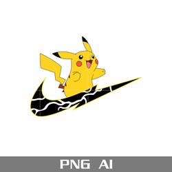 pikachu nike png, pokemon nike logo png, nike logo png, pikachu png, ai digital file