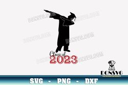 funny dabbing boy graduate svg files cricut silhouette men graduation dab png sublimation class of 2023