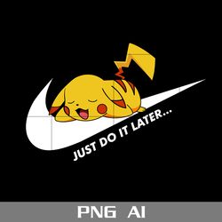 pikachu nike just do it png, pokemon nike logo png, nike logo png, pikachu png, ai digital file