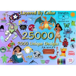 25000 layered svg bundle cricut files / princess svg / superhero svg / ariel svg / elsa svg / seuss svg /