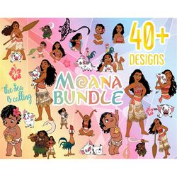 40 moana svg layered princess bundle