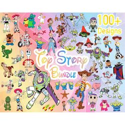 100 toy story layered svg bundle / woody svg / buzz lightyear svg / forky svg / aliens svg / svg png clipart files for c