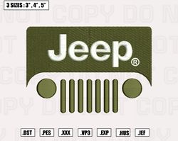 jeep logo embroidery design, machine embroidery, car embroidery pattern, pes design brother , digital download