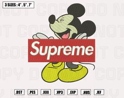 mickey mouse supreme embroidery machine designs instant digital download pes file
