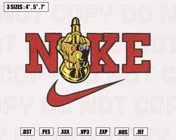 nike x thanos hand embroidery machine designs instant digital download pes file