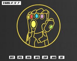 thanos hand embroidery machine designs instant digital download pes file