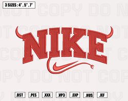 nike x devil embroidery machine designs instant digital download pes file